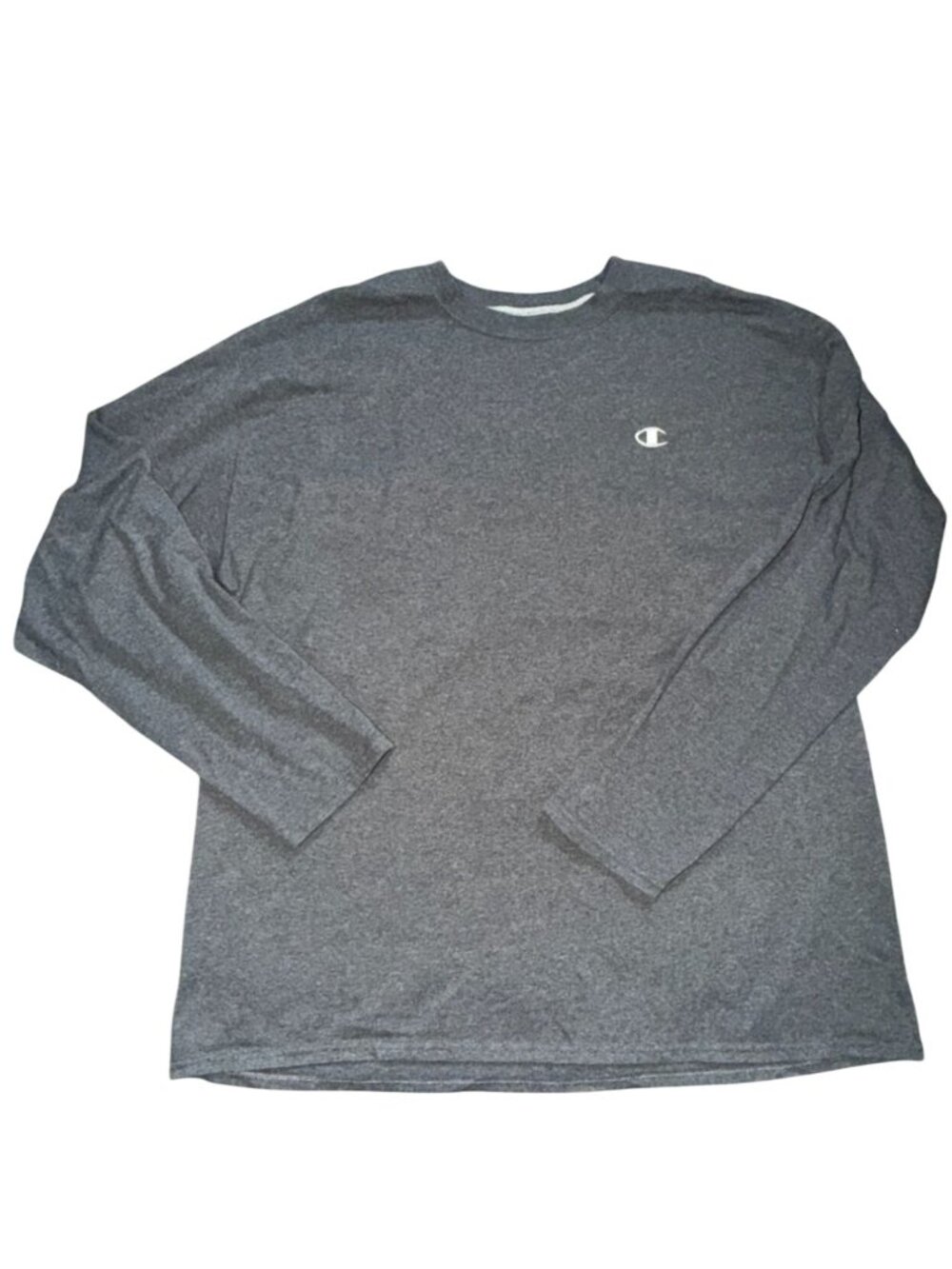 Champion Mens Long Sleeve Crew Neck T-Shirt-Gray-2XL-GUC